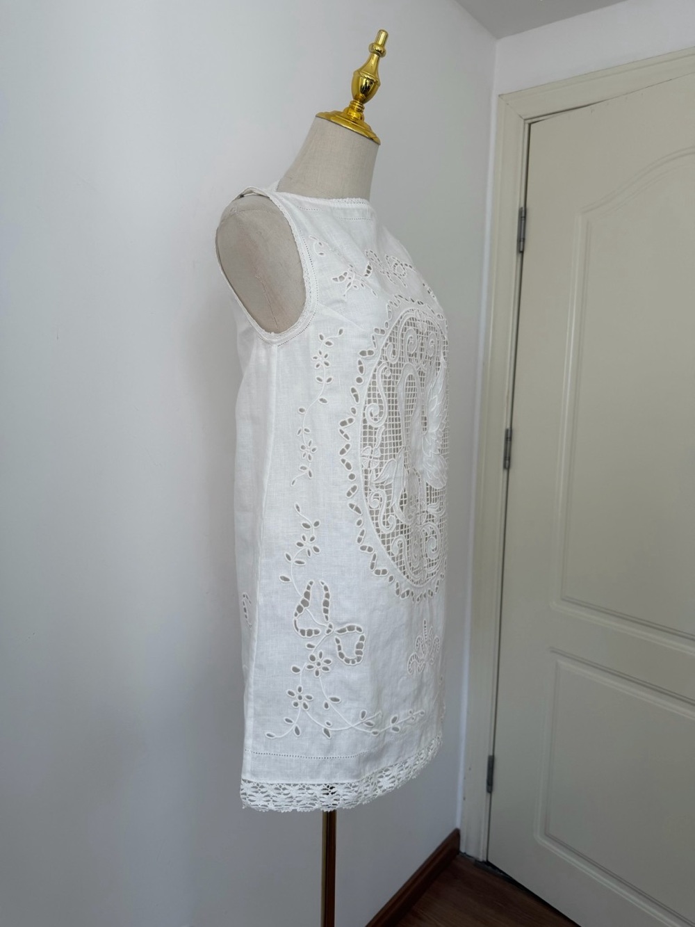 DÔEN Lucina Heirloom Mini Dress in Salt - Picture 9 of 13